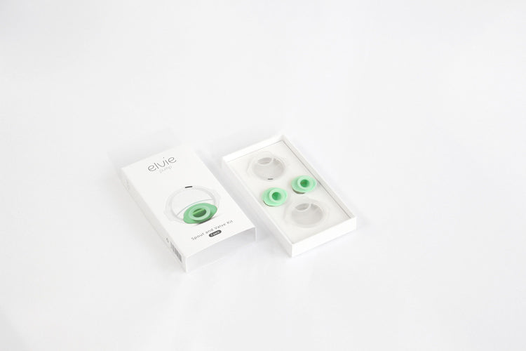 Elvie Pump Spout and Valve Packaging