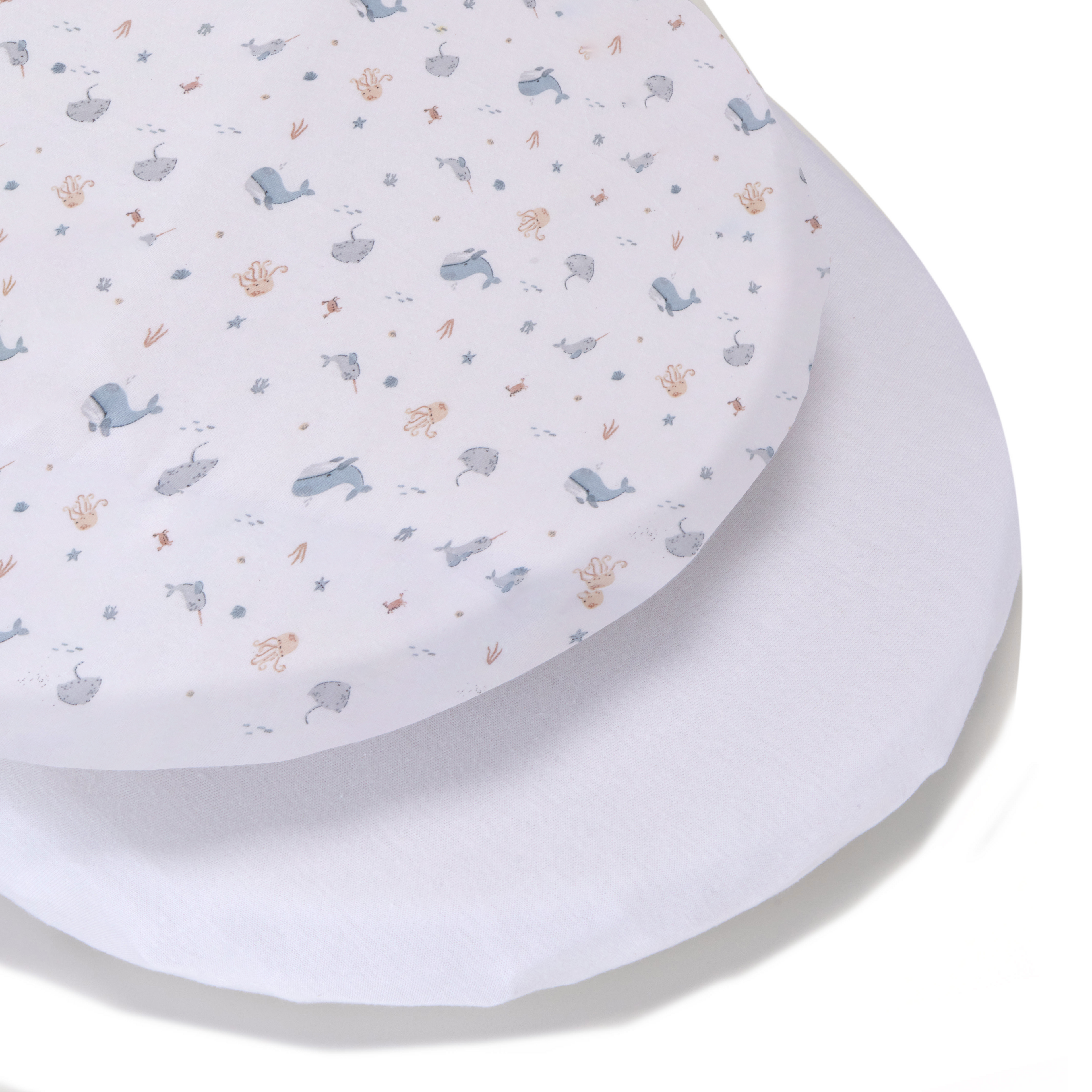 Moses Basket Sheets - 35 x 75cm - 2 Pack