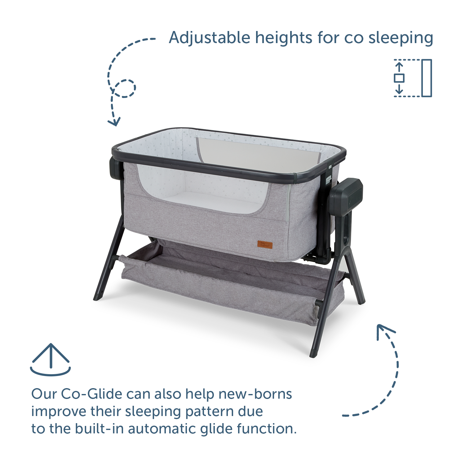 Baby Elegance Crib Co Glide Electric Bedside Crib Buy a Baby