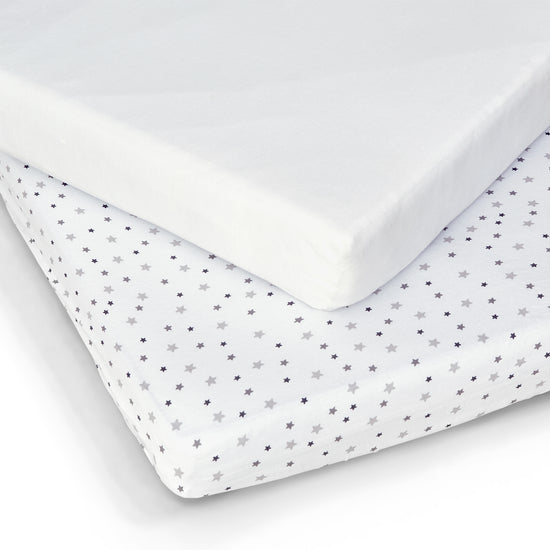 2 Pack Cot Bed Sheets - 70 x 140cm