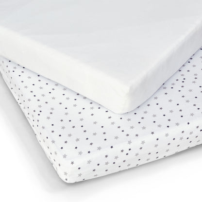 Travel Cot Sheets - 2 Pack