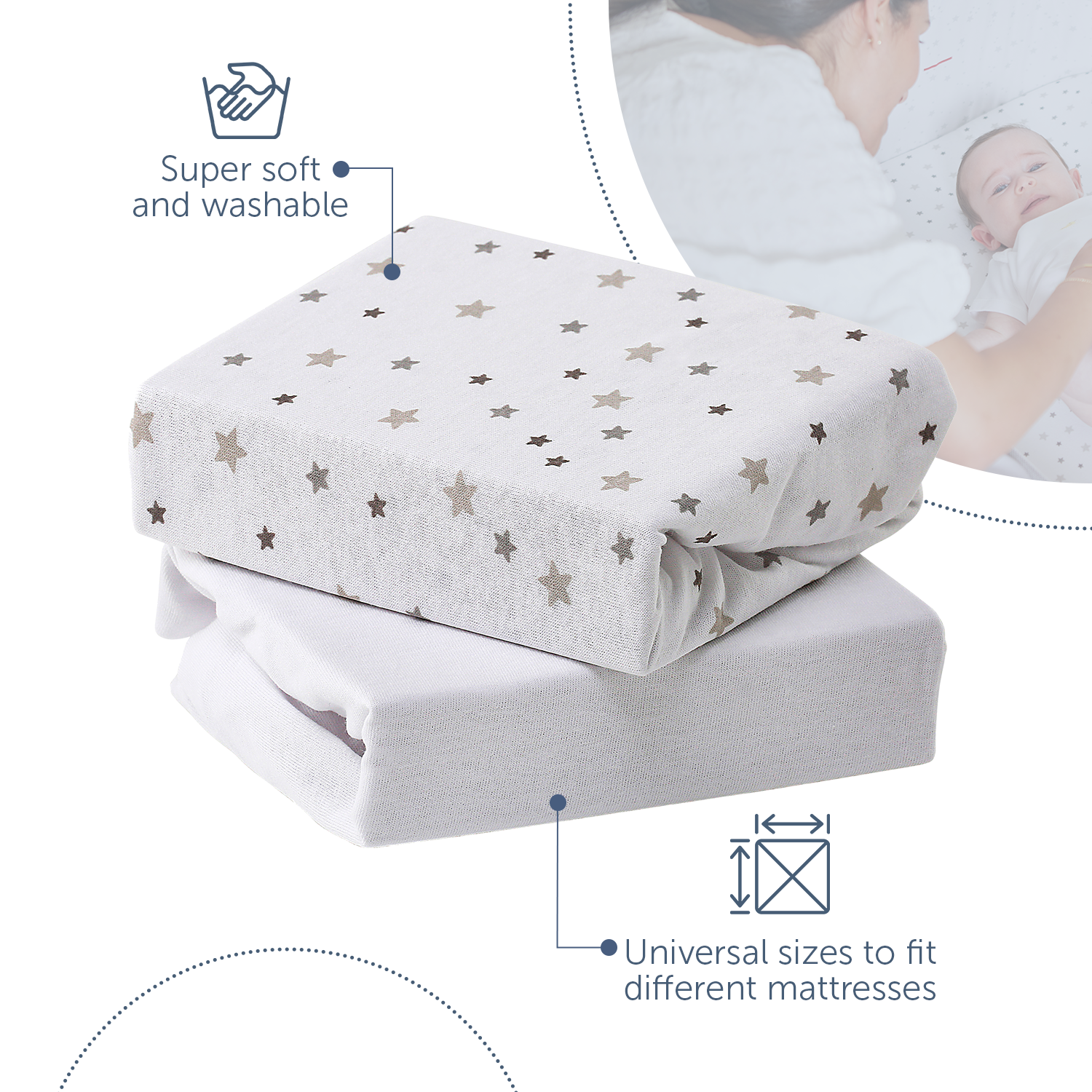 2 Pack Sheets Crib