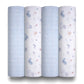 4 pack Muslin Swaddles Under the Sea - 80 x 80cm