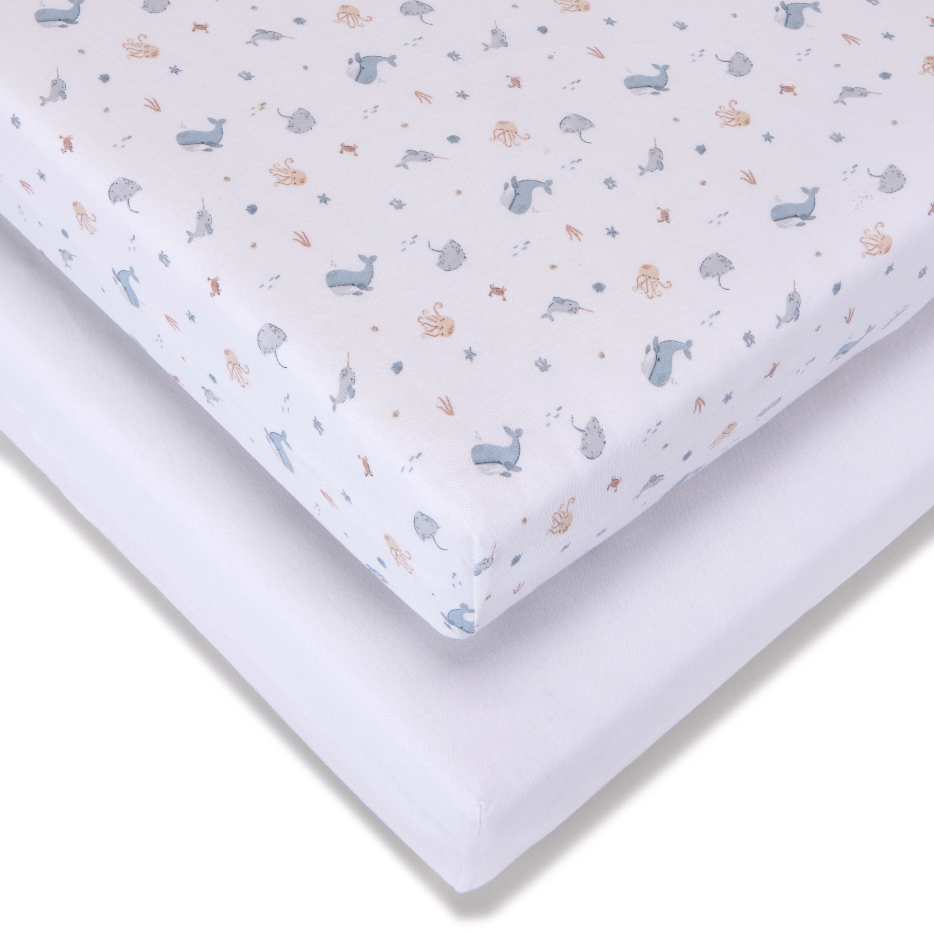 Cot Sheets - 120 x 60cm - 2 Pack