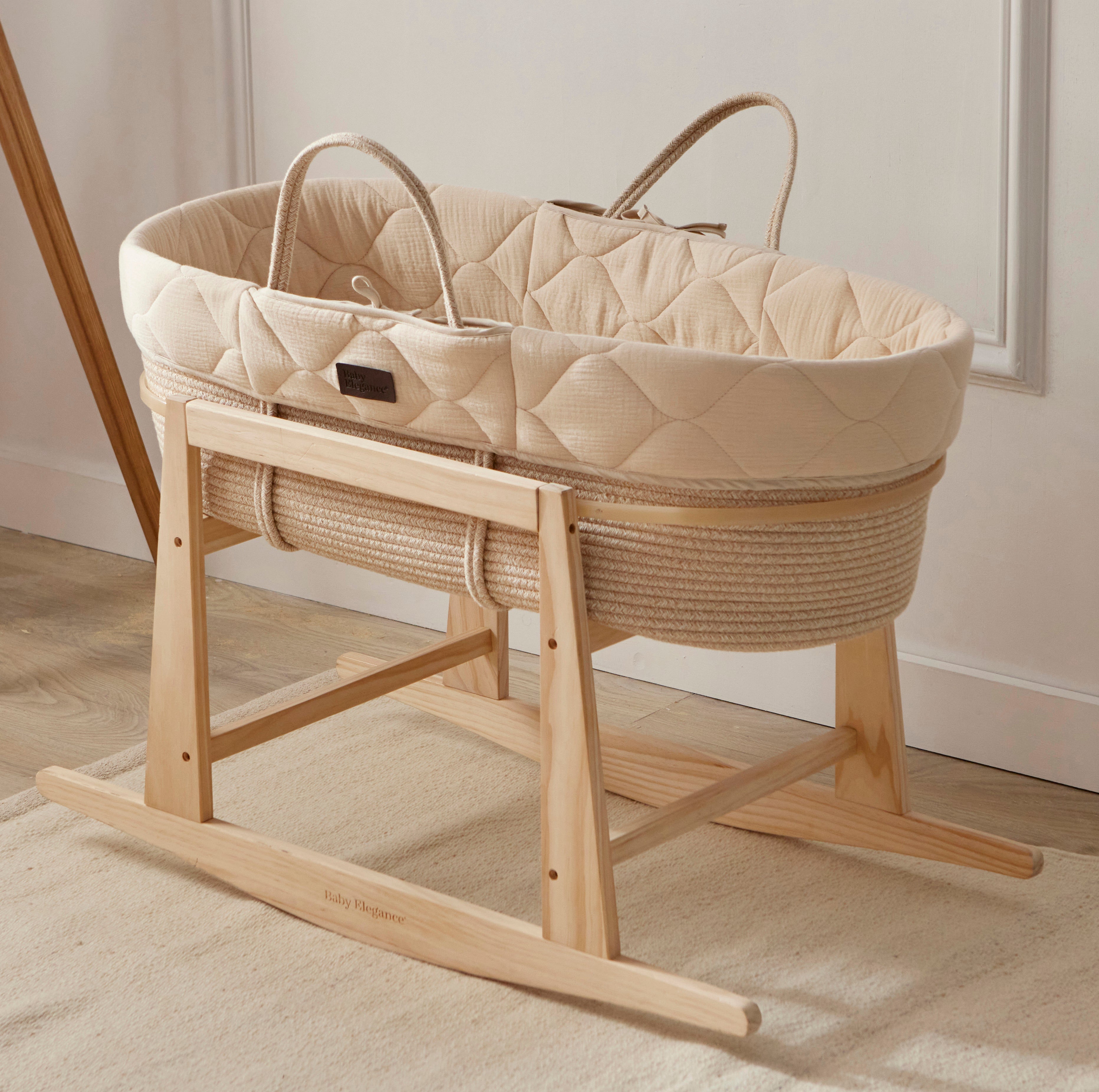 Baby moses bassinet and stand online