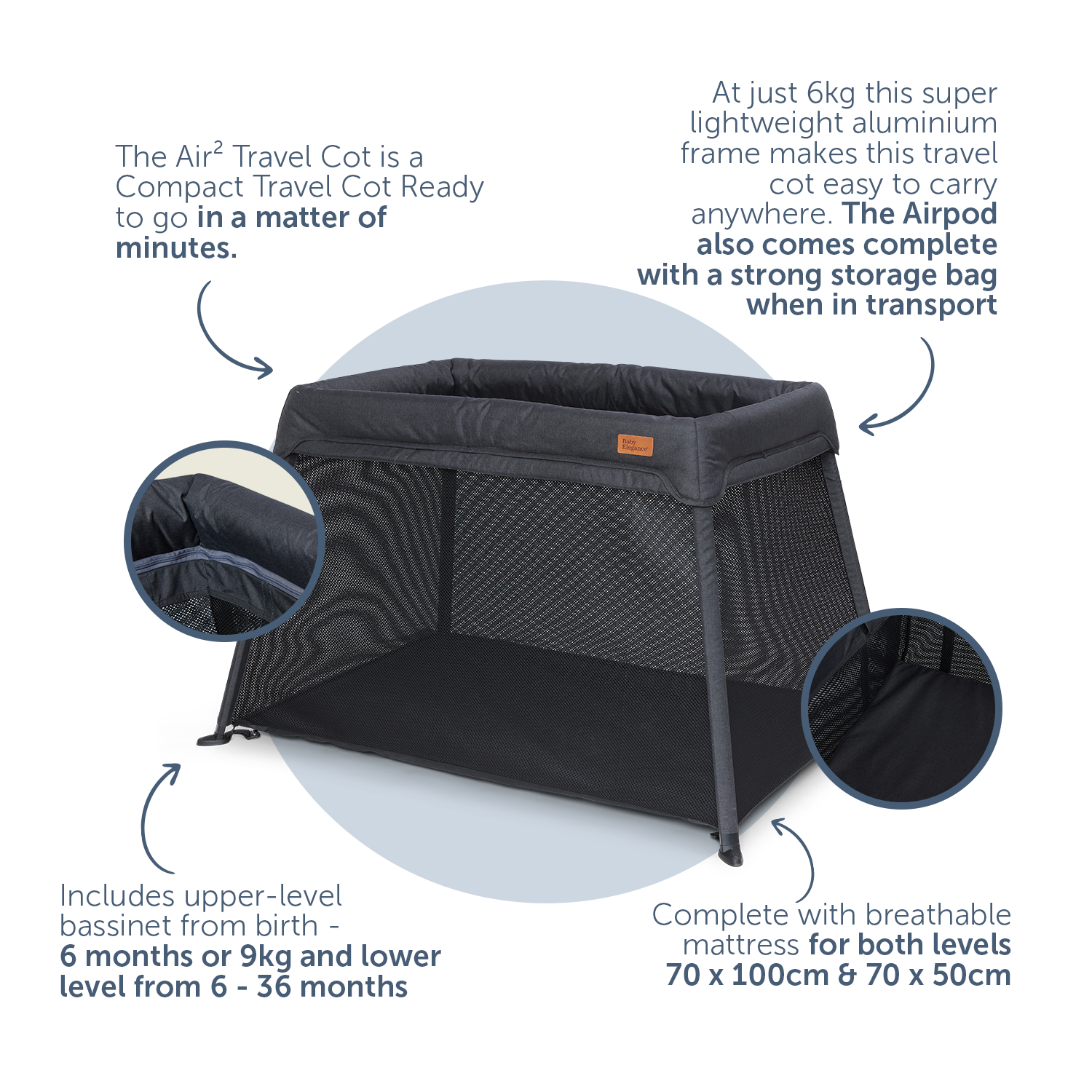 Baby elegance travel cot sales