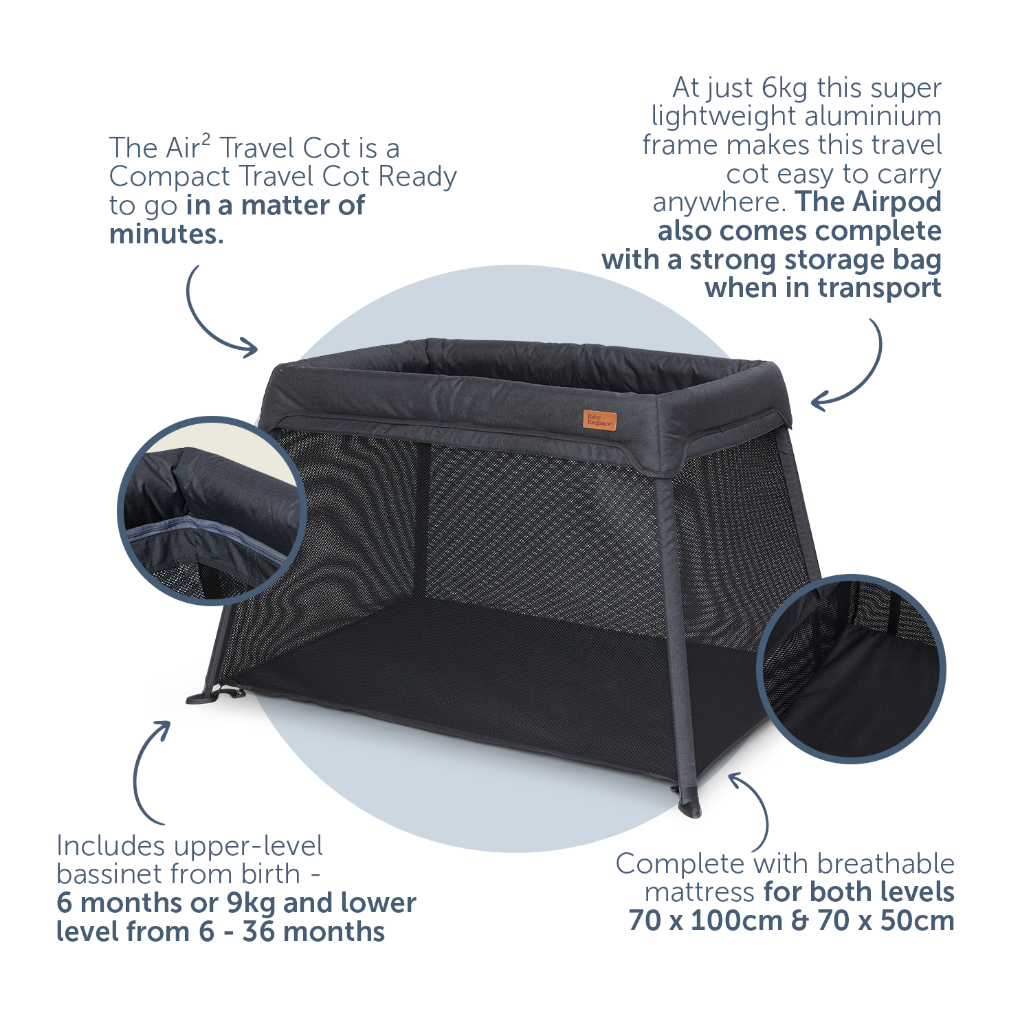 Air2 Travel Cot