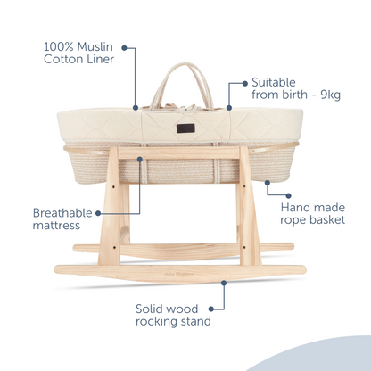 Moses Basket and Stand Set