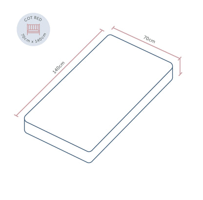 Cot Bed Mattress - Stratus - 70 x 140 x 10cm