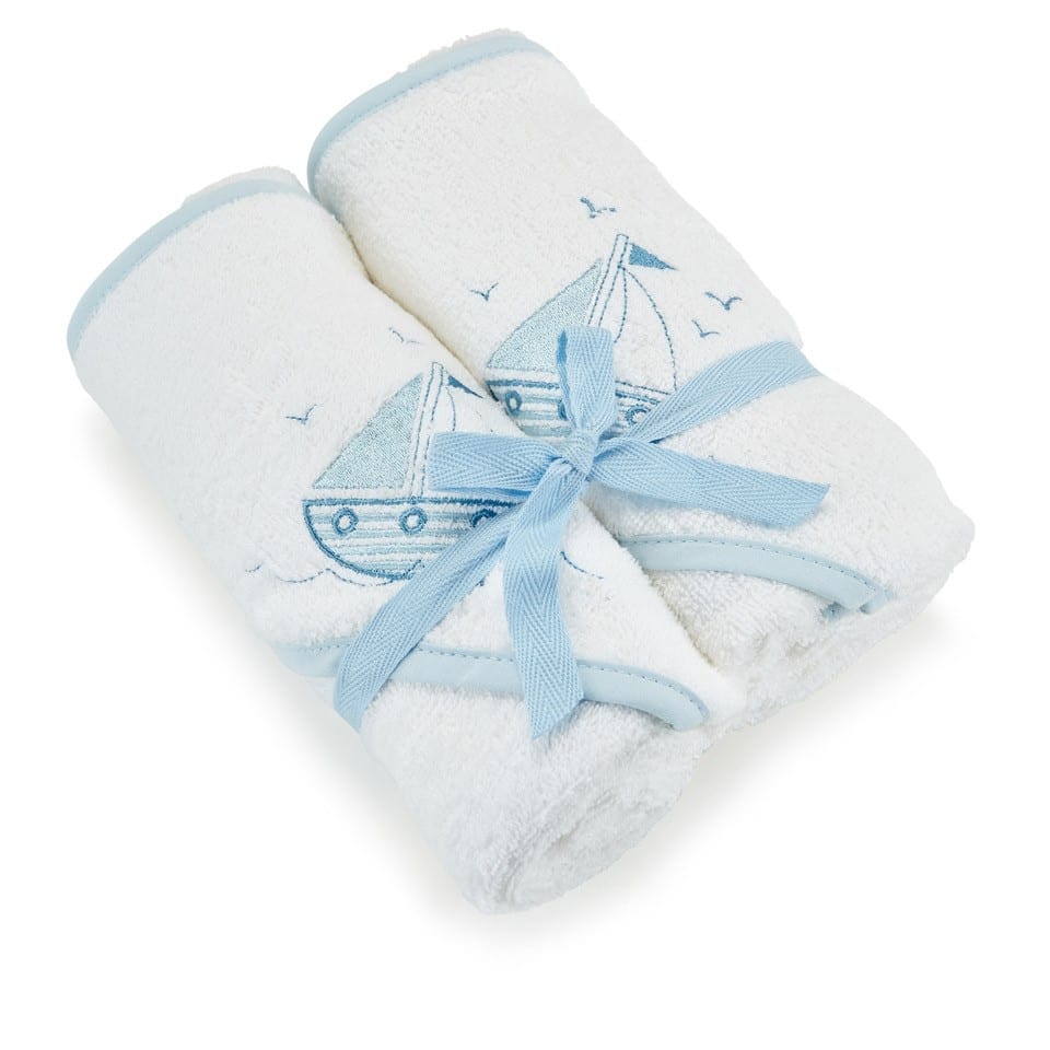 Hooded towel 2PK_Blue