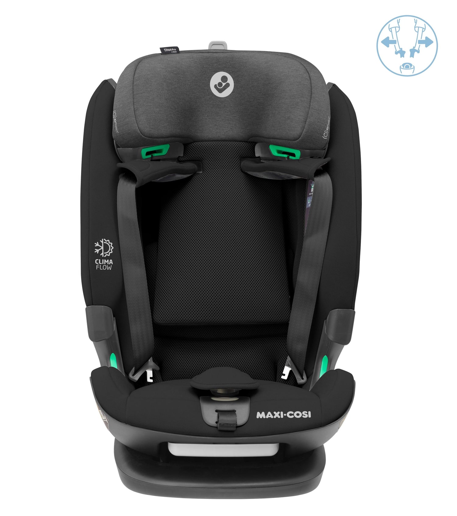 JPG RGB 300 DPI-8618671110_2022_maxicosi_carseat_toddlerchildcarseat_titanproisize_black_authenticblack_easyinharnessmagnets_front
